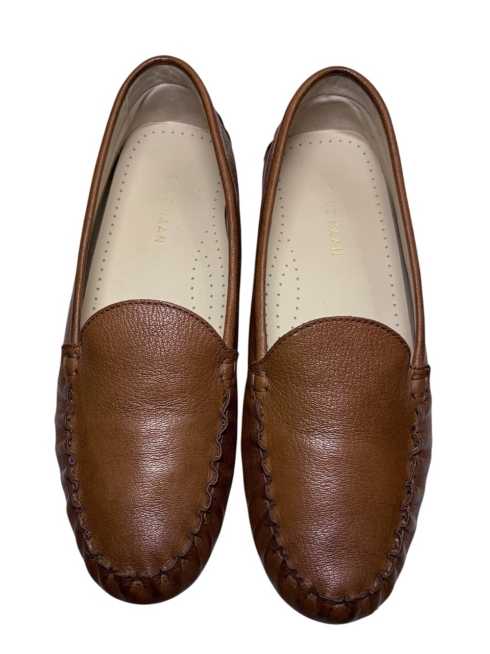 Cole Haan Brown Leather Loafers Slip -On Women’s Driving Shoes Sz 6.5